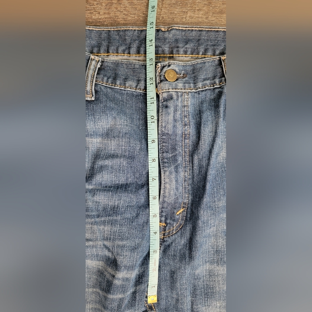 Levi's 505 Jean's Men's 40X30 Medium Wash Distressed Denim Blue 100% Cotton Rela - Picture 7 of 14